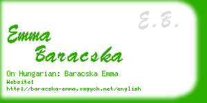 emma baracska business card